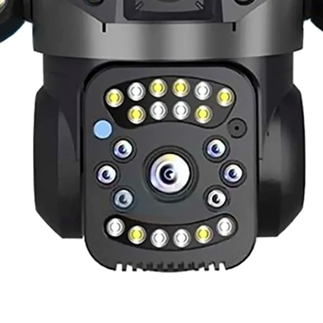 Камера видеонаблюдения 4G 12MP 6K поворотная уличная с датчиком движения LED ИК подсветкой для внутреннего использования - изображение 3
