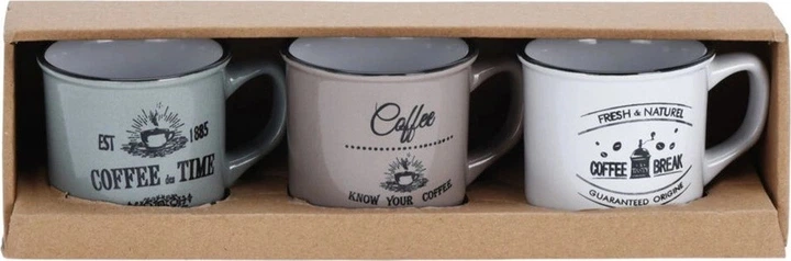 Кружки Siaki Collection керамічні 160 мл 3 шт (8719202880786) - зображення 6