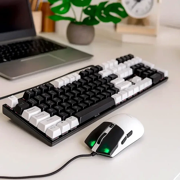 Проводная мембранная клавиатура с подсветкой и RGB мышь USB комплект для ПК и ноутбука XSTRIKE X-1011 черный - изображение 5
