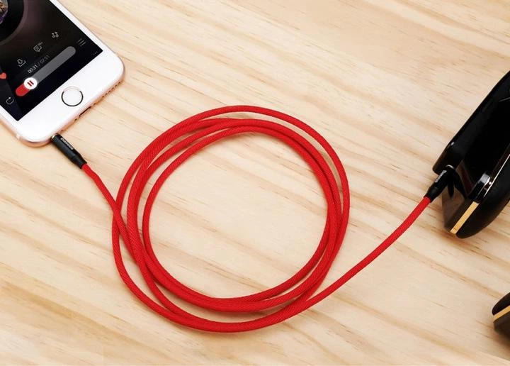 Кабель Baseus Yiven M30 3.5 мм (mini-jack) - 3.5 мм (mini-jack) 1 м Red/Black (CAM30-B91) - изображение 3