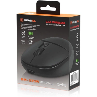 Мышка REAL-EL RM-335W Wireless Black (EL123200055) - изображение 4