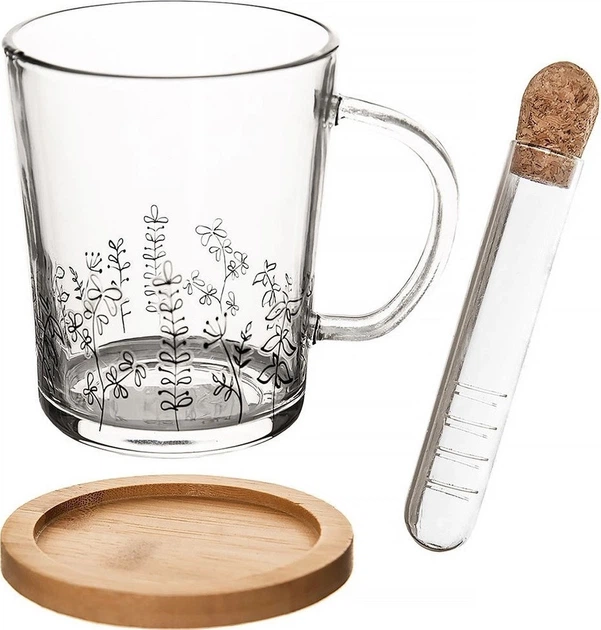 Kubek z zaparzaczem Orion Louka szklany 400 ml (8592381182847) - obraz 2