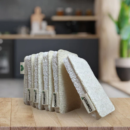 Біорозкладнаекологічна губка без пластику компостована Composty Loofah Scourer Sponges Eco 1 шт. - зображення 2