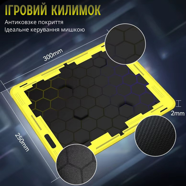 Геймерский комплект 4в1: клавиатура,мышь,гарнитура, коврик, TF240 игровой, комбо сет, проводной с RGB-подсветкой TF240 - Фото 7 Геймерский комплект 4в1: клавиатура,мышь,гарнитура, коврик, TF240 игровой, комбо сет, проводной с RGB-подсветкой TF240 - изображение 7