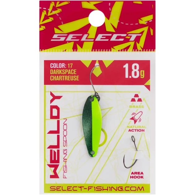 Блесна Select Welldy 1.8g 31mm #17 DarkSpace Chartreuse - изображение 2