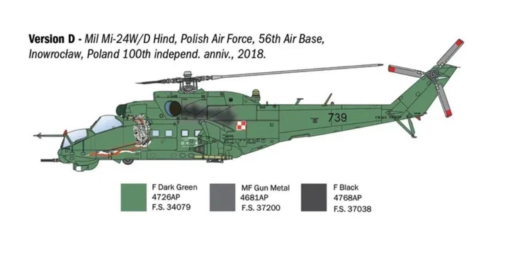 Збірна модель гелікоптера Mil Mi-24 / Mi-35 1:72 Italeri (1432) - зображення 7