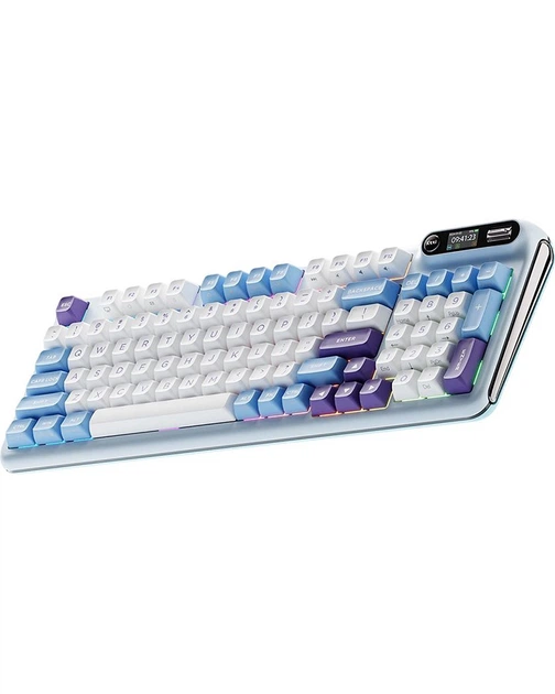 Беспроводная клавиатура KZZI Z98 UA/ENG (Rainbow Switch) Blue Sea (6977534870420) - Фото 4 Беспроводная клавиатура KZZI Z98 UA/ENG (Rainbow Switch) Blue Sea (6977534870420) - изображение 4