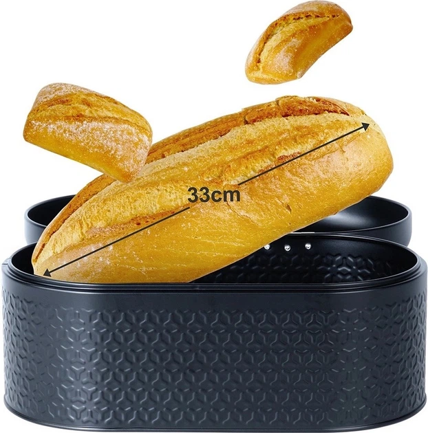 Хлібниця Vilde сталева чорна 34 x 20 x 15 см (5904316472931) - зображення 5