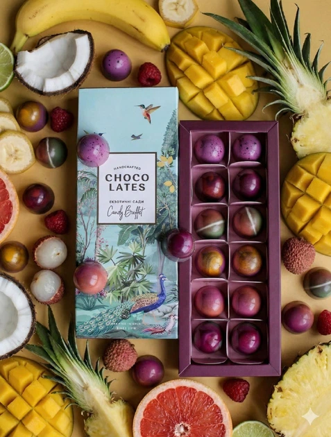 Подарунковий набір цукерок Candy Buffet ‘Екзотичні сади‘ 12 шт. 160 г - зображення 3