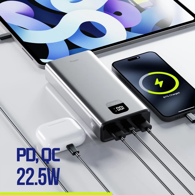 УМБ Allity GSM187743 20000 mAh 22.5W Gray (GSM187743) - Фото 5 УМБ Allity GSM187743 20000 mAh 22.5W Gray (GSM187743) - изображение 5
