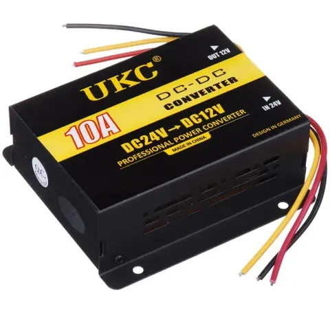 Перетворювач напруги понижуючий UKC DDC-10A DC/DC 24V-12V 120W 10A автомобільний інвертор з 24В на 12В - зображення 2