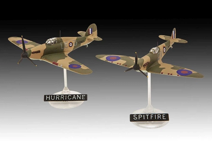 Модель для складання літака Revell Supermarine Spitfire Mk.Ia & Hawker Hurricane Mk.I Масштаб 1:144 31 елемент (4009803003771) - зображення 7