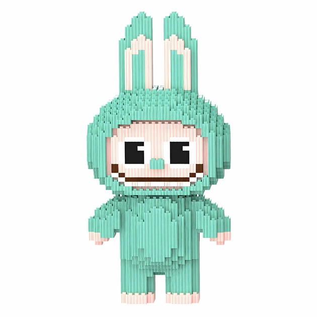 Конструктор Magic Blocks DUZ LABUBU «Заяц», салатовый - Фото 1 Конструктор Magic Blocks DUZ LABUBU «Заяц», салатовый - изображение 1