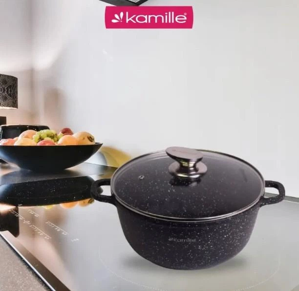 Каструля Kamille KM-4406 6.5 л з антипригарним покриттям для індукції - Фото 9 Каструля Kamille KM-4406 6.5 л з антипригарним покриттям для індукції - зображення 9