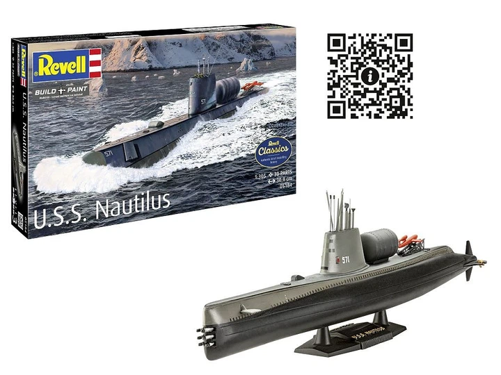 Model do sklejania Revell REV-05184 USS Nautilus Skala 1:305 30 elementów (4009803051840) - obraz 8