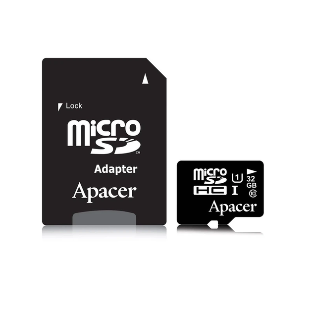 Карта пам'яті Apacer MicroSDHC 32GB UHS-I V10 A1 R-100 Mb/s(Class 10) +SD adapter 74443 - Фото 1 Карта пам'яті Apacer MicroSDHC 32GB UHS-I V10 A1 R-100 Mb/s(Class 10) +SD adapter 74443 - изображение 1
