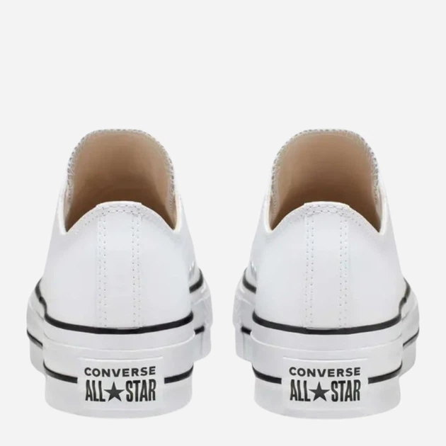 Trampki damskie materiałowe do kostki Converse Chuck Taylor All Star Lift Leather 561680C 37 (6.5US) Białe (888755796368) - obraz 4
