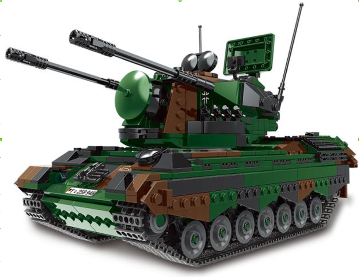 Детский конструктор XingBao военная зенитная установка Flakpz Gepard из пластика 1352 детали размером 24.7 на 17.3 на 17.3 см для детей от 6 лет с подвижными элементами (AW-1022) - Фото 6 Детский конструктор XingBao военная зенитная установка Flakpz Gepard из пластика 1352 детали размером 24.7 на 17.3 на 17.3 см для детей от 6 лет с подвижными элементами (AW-1022) - изображение 6
