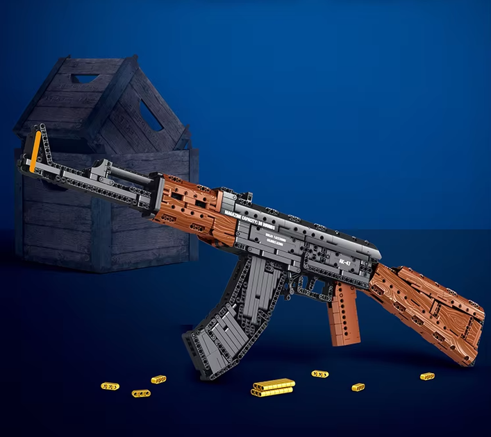 Конструктор зброя Reobrix штурмова гвинтівка Автомат AK47 1366 деталей (JDT-0848949) - Фото 5 Конструктор зброя Reobrix штурмова гвинтівка Автомат AK47 1366 деталей (JDT-0848949) - зображення 5