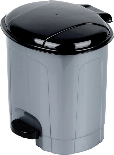 Kosz na śmieci Orion z pedałem plastikowy szary 5.5 l (8592381171445) - obraz 2