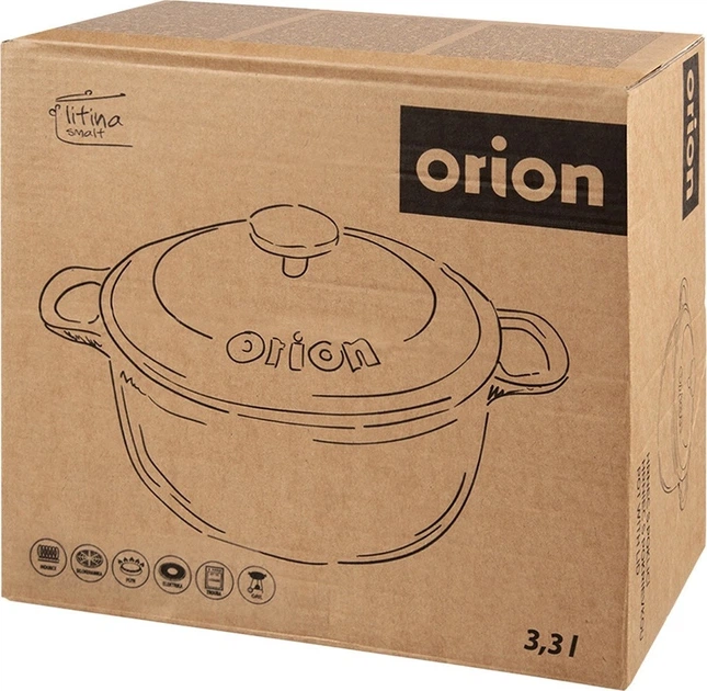 Garnek Orion Litina żeliwny z pokrywką emaliowany 3.3 l (8592381210120) - obraz 7