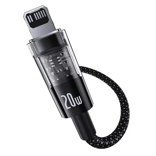 USB кабель Type-C на Lightning для iPhone Baseus Gem Fast-Charging Data Cable (20W, 2m, 480 Mbps). Black - зображення 7