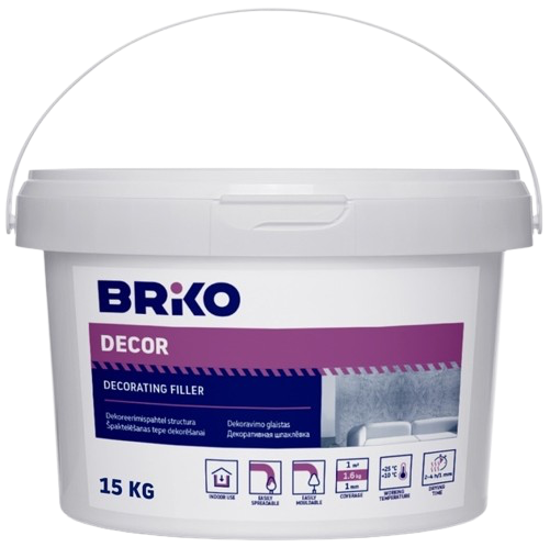 Шпаклівка Briko 51161207 Structura грубозерниста 15 кг Біла (4770364110610) - зображення 1