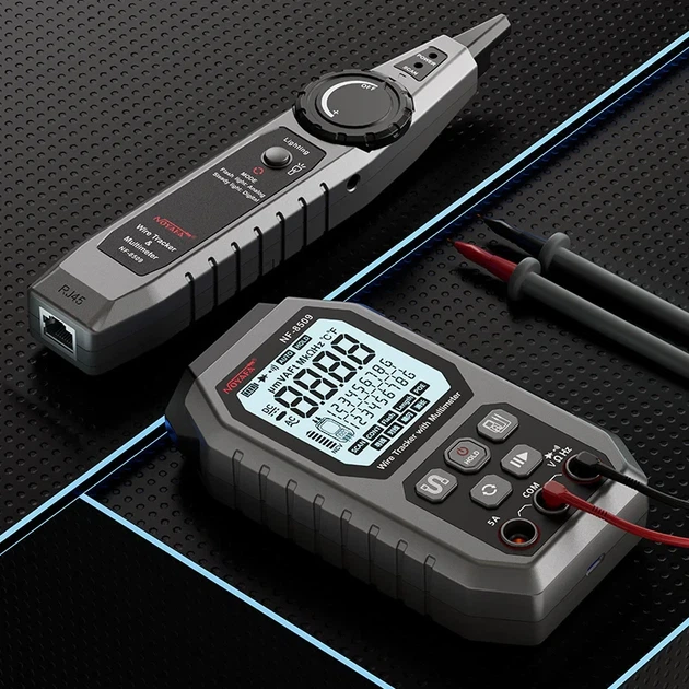 Багатофункціональний кабельний тестер, трасошукач NOYAFA NF-8509, PoE + мультиметр 2 в 1 - зображення 2