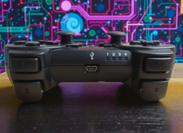 Бездротовий джойстик Double Shock PS3 Чорний ігровий геймпад для приставки Playstation 3 - зображення 2