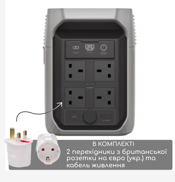 Зарядна станція Ecoflow DELTA 3 1500 (1536 Wh | 1800W) - електростанція екофло для дому та квартири - зображення 2