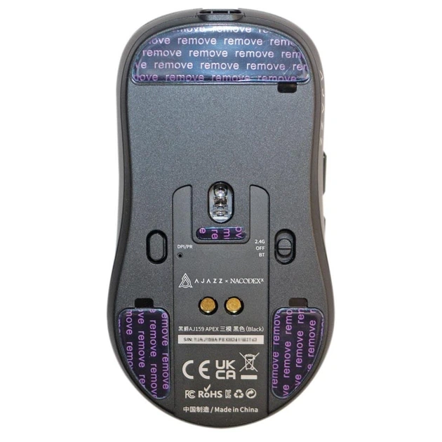Мышка Ajazz AJ159 APEX Wireless/Bluetooth/USB Черная - изображение 4