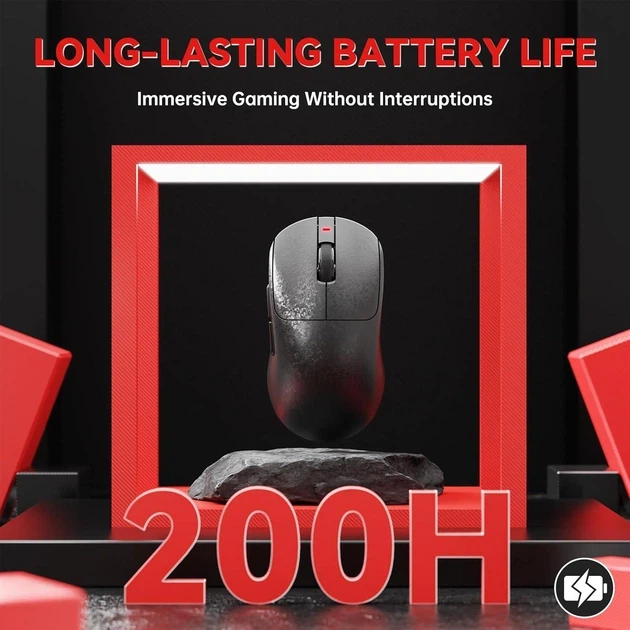 Игровая беспроводная мышь AJAZZ AJ199 Black PAW3311, 24000 DPI, 500mAh, 2.4G/Bluetooth/Кабель - изображение 14