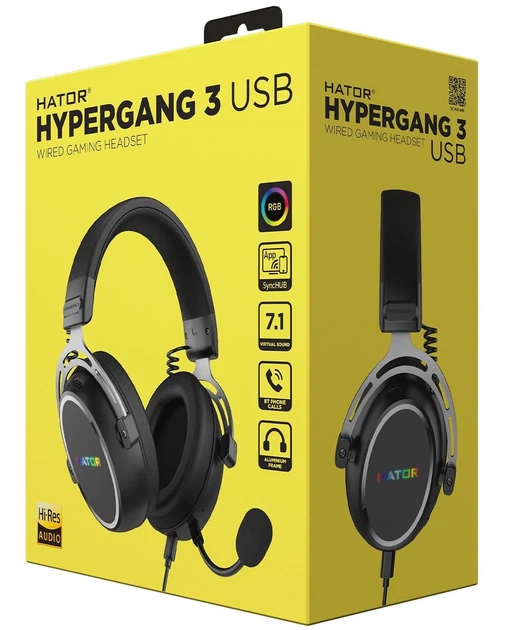 Игровая гарнитура HATOR Hypergang 3 Hi-Res USB7.1 Black (ESH50) - изображение 8