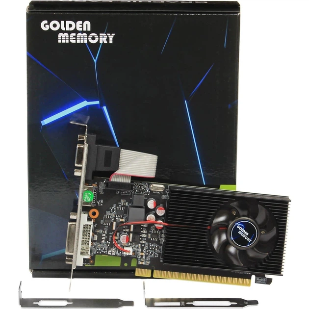 Видеокарта Golden Memory GT 730 2Gb GDDR3, 128-bit, VGA/DVI/HDMI, 700/1333 MHz, Low Profile (GT730D32G128BIT) (GDDR3, PCI-E 3.0 x16) - изображение 3