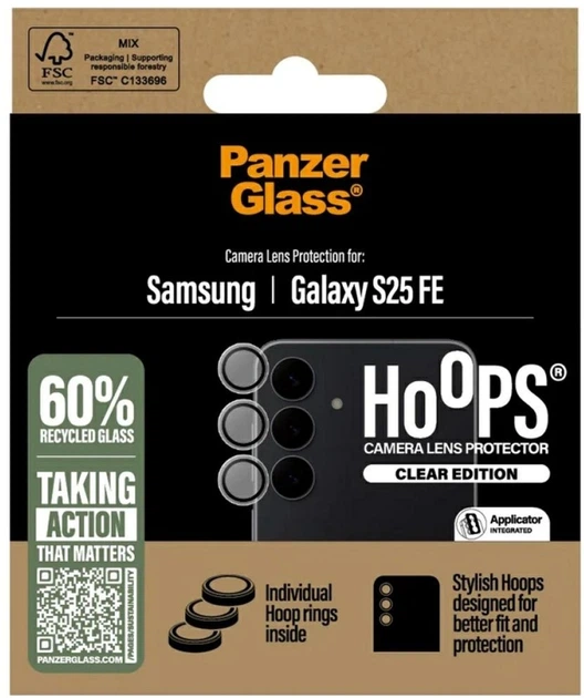 Захисне скло Panzer Glass Hoops Lens Protector для Samsung Galaxy S25 FE Transparent (PG64076) - зображення 4