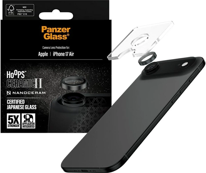 Захисне скло Panzer Glass Hoops Ceramic II для Apple iPhone Air Transparent (PG11753) - зображення 4