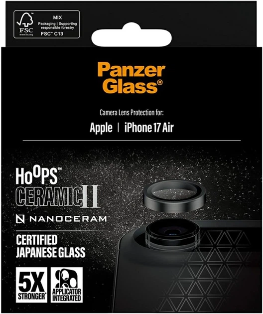 Захисне скло Panzer Glass Hoops Ceramic II для Apple iPhone Air Transparent (PG11753) - зображення 5
