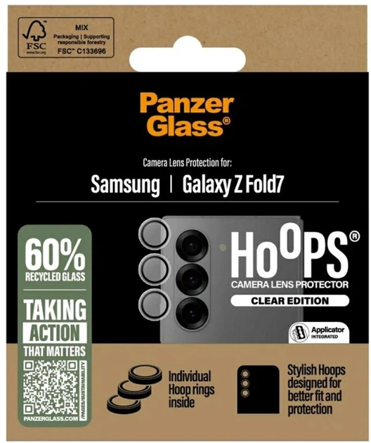 Захисне скло Panzer Glass Hoops Lens Protector для Samsung Galaxy Z Fold7 Transparent (PG33400) - зображення 4