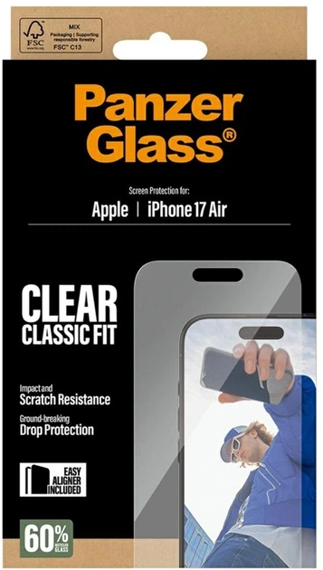 Захисне скло Panzer Glass Classic Fit with EasyAligner для Apple iPhone Air Transparent (PG48789) - зображення 5