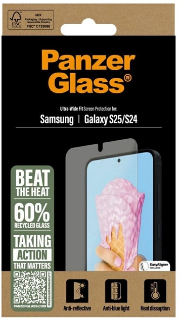 Захисна плівка Panzer Glass All-in-One Ultra-Wide Fit для Samsung Galaxy S25/S24 Transparent (PGRUWFAG38388) - зображення 4