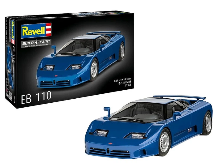 Модель до склеювання Revell REV-07353 Bugatti EB110 Масштаб 1:24 148 деталей (4009803073538) - зображення 7