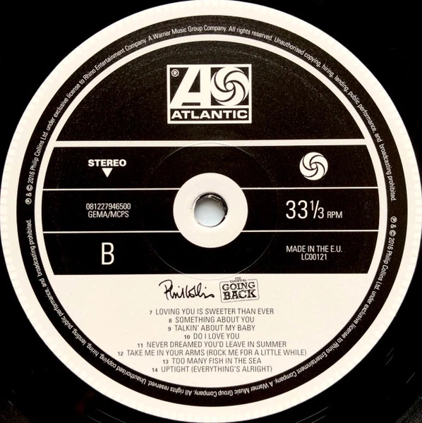 Виниловая пластинка Phil Collins - The Essential Going Back 2016 (0081227946500, 180 Gm.) Warner/EU Mint (art.233315) - Фото 6 Виниловая пластинка Phil Collins - The Essential Going Back 2016 (0081227946500, 180 Gm.) Warner/EU Mint (art.233315) - изображение 6