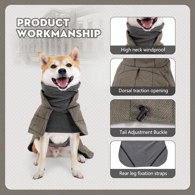 Стильне пальто для собак Wan Talk Stylish Cold Weather Coat, L - зображення 2