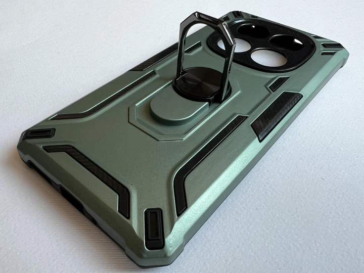 Чохол WAVE Power Magnetic Forest Green для Poco X7 зелений, матовий, високоякісний пластик, високоякісний пластик, магнітне кільце, підставка - зображення 8