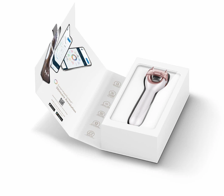 Электронный роллер для лица с микроиглами GESKE MicroNeedle Face Roller 9в1 жемчужный - изображение 8