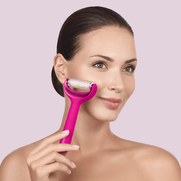 Электронный роллер для лица и тела с микроиглами GESKE MicroNeedle Face&Body Roller 8в1 фуксия - изображение 2