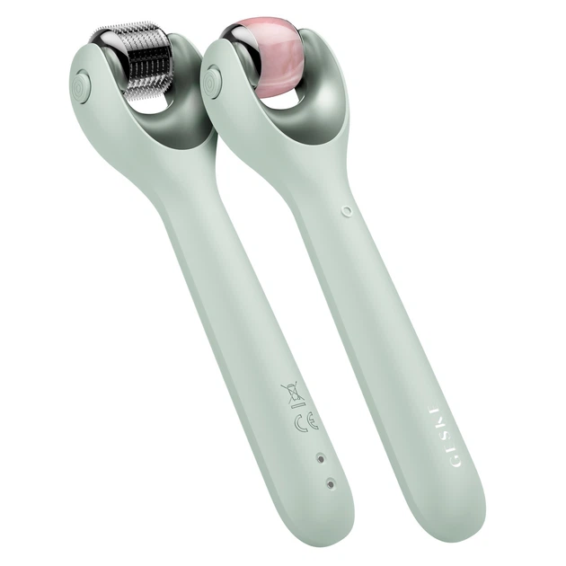 Электронный роллер для лица с микроиглами GESKE MicroNeedle Face Roller 9в1 зеленый - изображение 5