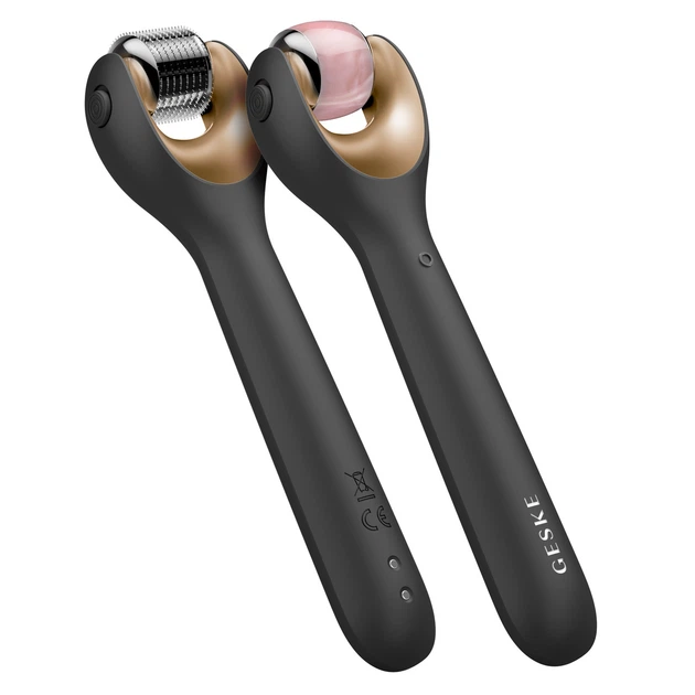 Электронный роллер для лица с микроиглами GESKE MicroNeedle Face Roller 9в1 серый - изображение 5