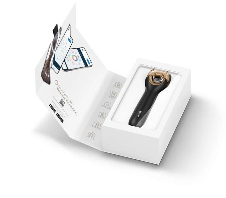 Электронный роллер для лица с микроиглами GESKE MicroNeedle Face Roller 9в1 серый - изображение 8