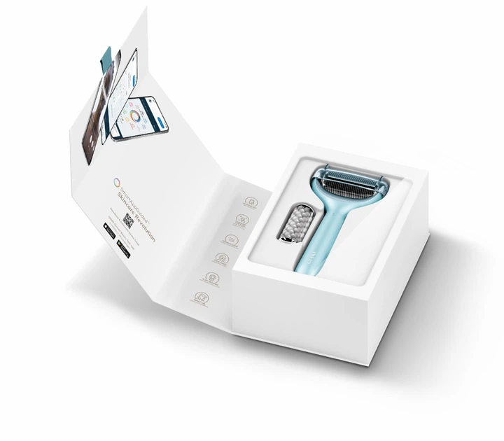 Электронный роллер для лица и тела с микроиглами GESKE MicroNeedle Face&Body Roller 8в1 бирюзовый - изображение 8